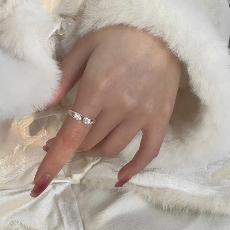 Anello pet hug in argento puro