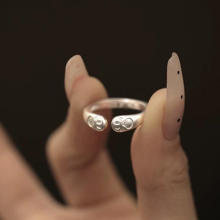 Anello pet hug in argento puro