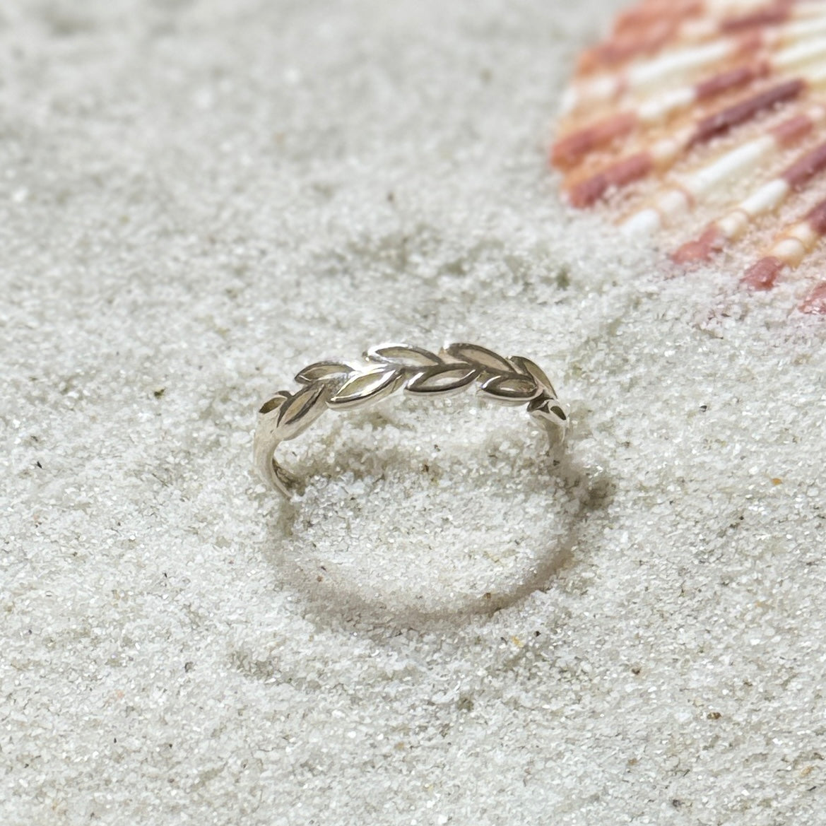 Silver Leaf Ring