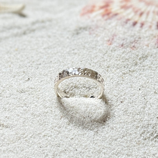 Anello effetto stelle scintillanti in argento puro