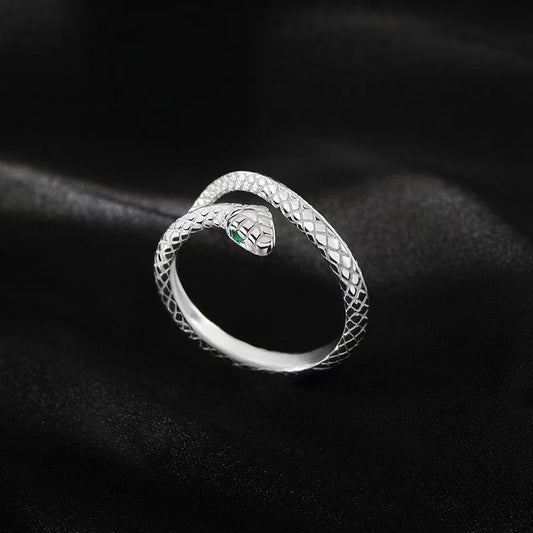 Anello serpente in argento puro