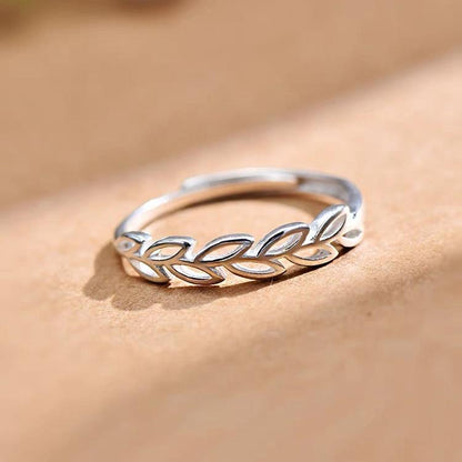 Silver Leaf Ring