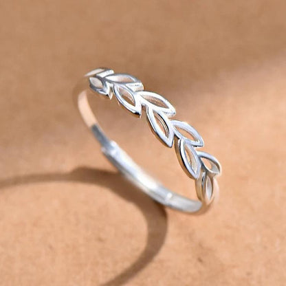 Silver Leaf Ring